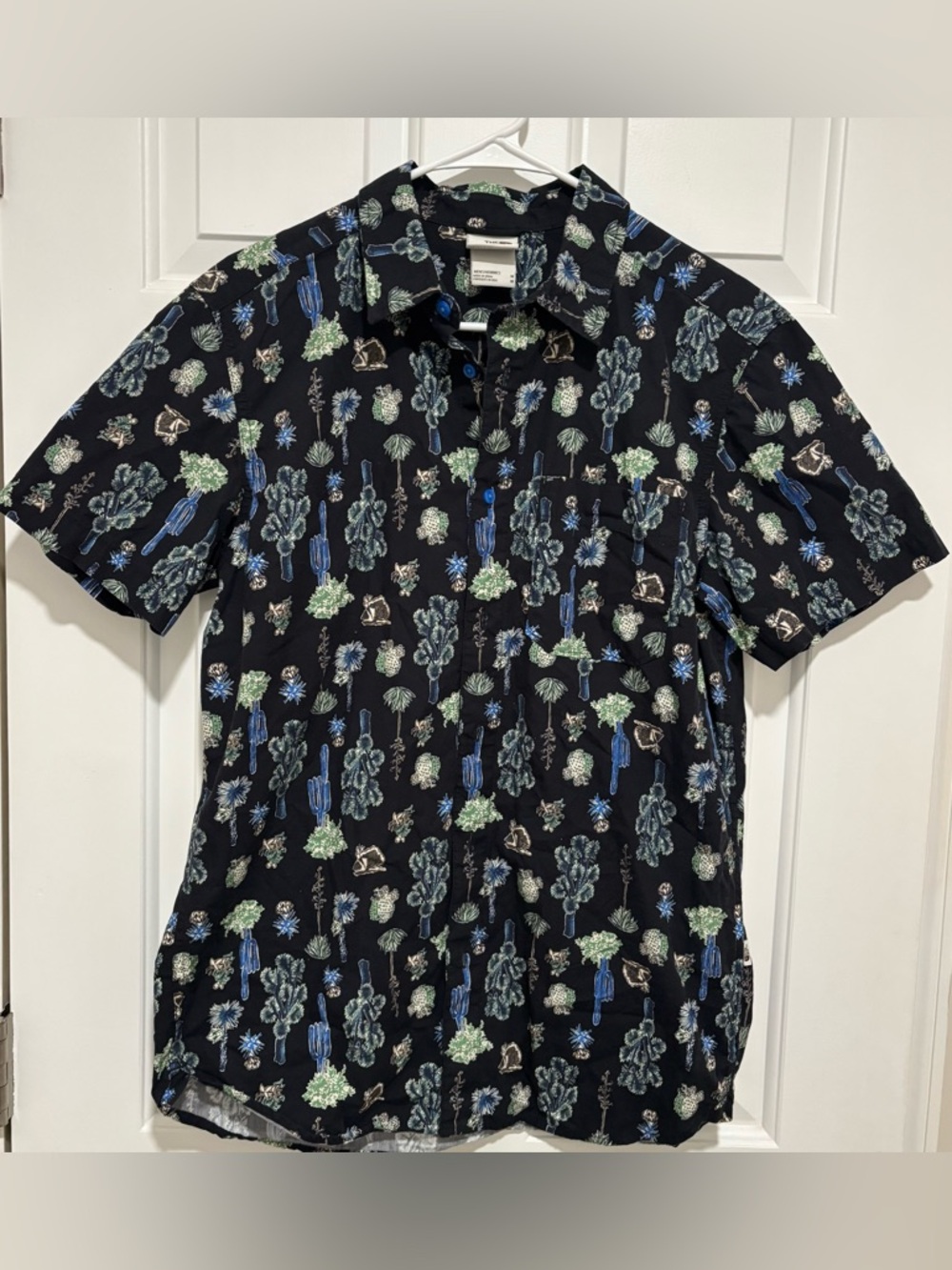 The North Face Men's Short-Sleeve Baytrail Pattern Shirt Cactus cotton Medium